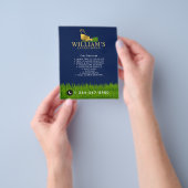 Logo voor grasmaaionderneming Blue Gold Flyer (Hand)