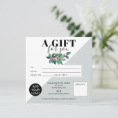 Logo voor groene griffels met cadeaubon voor winte (Staand voorkant)