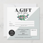 Logo voor groene griffels met cadeaubon voor winte (Voorkant)