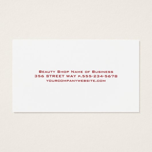 Logo voor haar en nagels visitekaartje (Achterkant)