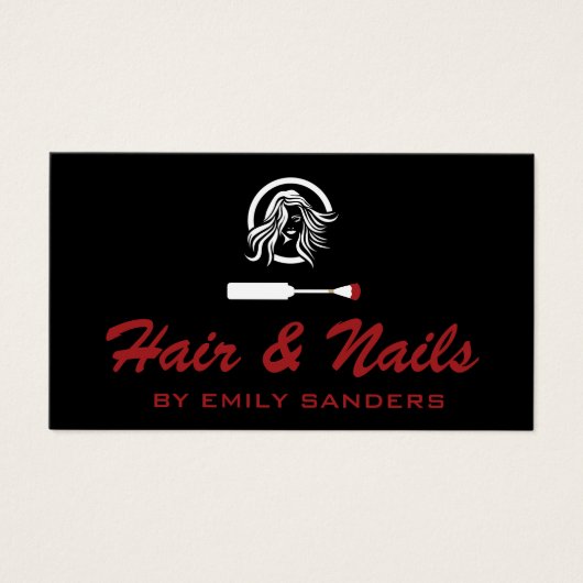 Logo voor haar en nagels visitekaartje (Voorkant)
