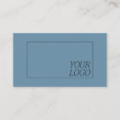 Logo voor hedendaagse blauwe groene minimalistisch visitekaartje (Achterkant)