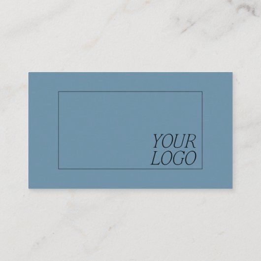 Logo voor hedendaagse blauwe groene minimalistisch visitekaartje (Achterkant)
