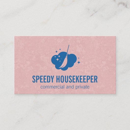 Logo voor het reinigen van de ruimte visitekaartje (Voorkant)