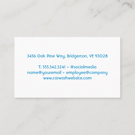 Logo voor het reinigen van sportauto's | Bubbles e Visitekaartje (Achterkant)