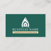 Logo voor het schoonmaken van het groene water van visitekaartje (Voorkant)