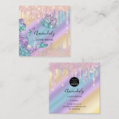 Logo voor het schoonmaken van het middensegment vierkante visitekaartje (Voorkant / Achterkant)