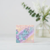 Logo voor het schoonmaken van het middensegment vierkante visitekaartje (Staand voorkant)