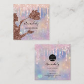 Logo voor het schoonmaken van het middensegment vierkante visitekaartje (Voorkant / Achterkant)