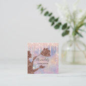 Logo voor het schoonmaken van het middensegment vierkante visitekaartje (Staand voorkant)