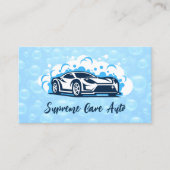 Logo voor het wassen van sportwagens | zeepschuim visitekaartje (Voorkant)