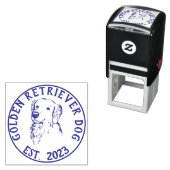 Logo voor hondenuitlater Golden retriever Zelfinktende Stempel (In situ)
