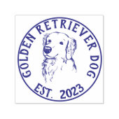 Logo voor hondenuitlater Golden retriever Zelfinktende Stempel (Design)