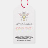  Logo voor honing bij bijen Cadeaulabel (Achterkant)