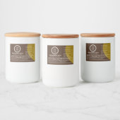 Logo voor honingvoedsetiket Kleine container stick Voedselcontainer Etiket (Flessen)