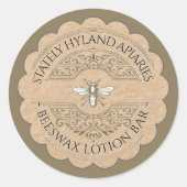  logo voor imkerij ronde sticker (Voorkant)