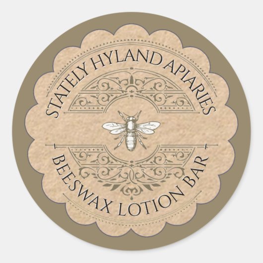  logo voor imkerij ronde sticker (Voorkant)