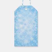 Logo voor kerstblauwe sneeuw cadeaulabel (Achterkant)