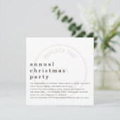 Logo voor Kerstfeest van het personeel Minimalisti Kaart (Staand voorkant)