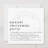 Logo voor Kerstfeest van het personeel Minimalisti Kaart (Voorkant)