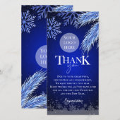 Logo voor kerstfeestdagen bedrijf op maat bedankkaart (Voorkant / Achterkant)