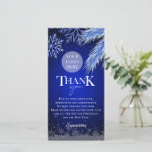 Logo voor kerstfeestdagen bedrijf op maat bedankkaart (Staand voorkant)