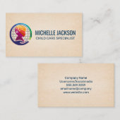 Logo voor kinderopvang | gezondheidsonderricht afsprakenkaartje (Voorkant / Achterkant)