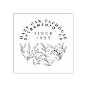 Logo voor kleine bedrijven | Kute Leaves & Classy  Rubberstempel (Afrduk)