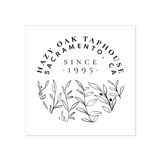 Logo voor kleine bedrijven | Kute Leaves & Classy  Rubberstempel (Afrduk)