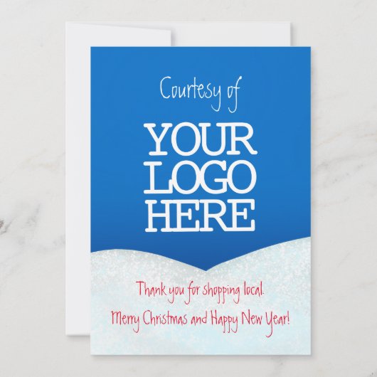 Logo voor kleine bedrijven met dank aan de kerstma (Achterkant)