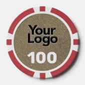 Logo voor kleine zakelijke promotiebedrijven poker chips (Voorkant)