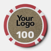 Logo voor kleine zakelijke promotiebedrijven poker chips (Achterkant)