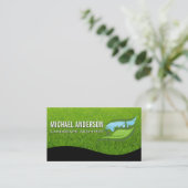 Logo voor landschapsarchitectuur | Blad Gras Visitekaartje (Staand voorkant)
