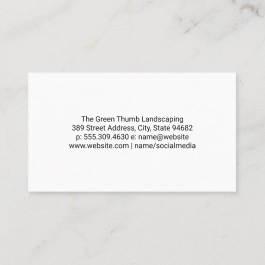 Logo voor landschapsarchitectuur | gazonverzorging visitekaartje (Achterkant)