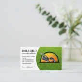 Logo voor landschapsarchitectuur | Grasmaaier Visitekaartje (Staand voorkant)