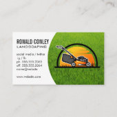 Logo voor landschapsarchitectuur | Grasmaaier Visitekaartje (Voorkant)