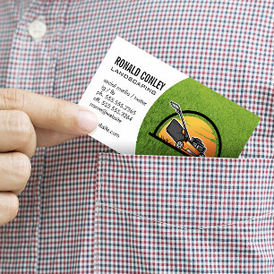 Logo voor landschapsarchitectuur   Grasmaaier Visitekaartje