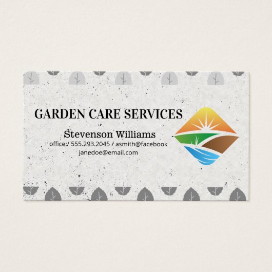 Logo voor landschapsarchitectuur | Tuinverzorgings Visitekaartje (Voorkant)