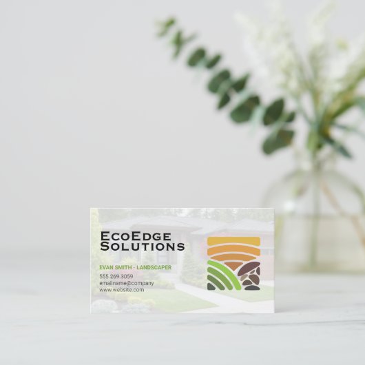 Logo voor landschapsarchitectuur | woontuin visitekaartje (Staand voorkant)