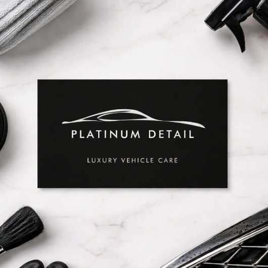 Logo voor luxe autopoetsdiensten visitekaartje