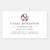 Logo voor marketing van bouwbedrijven post-it® notes (Voorkant)
