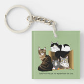 Logo voor Meerdere Katten Huishoudens Groen Grappi Sleutelhanger (Voorkant)