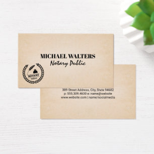 Logo voor notaris openbare zegels visitekaartje