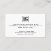 Logo voor onroerend goed | Marmer Texture | QR-cod Visitekaartje (Achterkant)