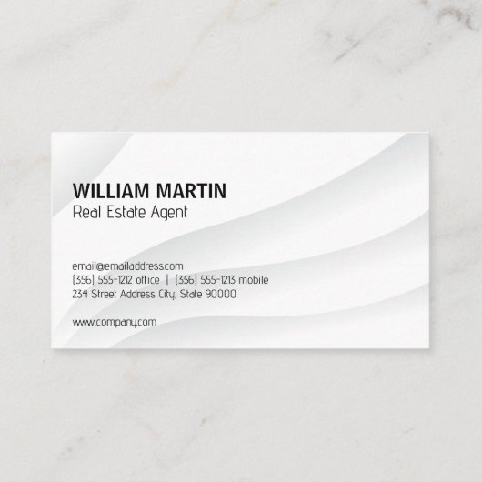 Logo voor onroerend goed met lijnkunst visitekaartje (Achterkant)