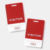 Logo voor professionele bezoekersbadge badge (Voor- en achterkant)