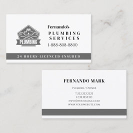 Logo voor professionele loodgietersbedrijven visitekaartje