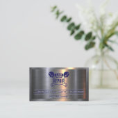 Logo voor reparatie van auto's | Metaal Visitekaar Visitekaartje (Staand voorkant)