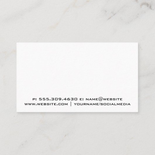 Logo voor thuisreparatie | Bakstenen muur | Sameng Visitekaartje (Achterkant)