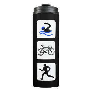 Logo voor triatleet-evenementen thermosbeker